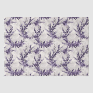 Rustic lavender wreath watercolor style pattern tissue paper