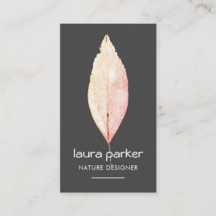 Rustic Leaf Dry Nature Yoga Meditation Massage Business Card