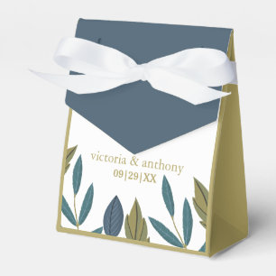 Rustic Leaf Floral Wedding Favour Box