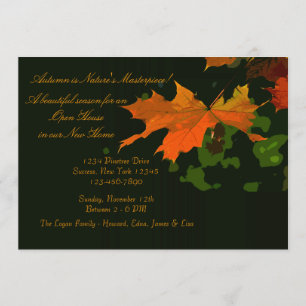 Rustic Leaf Invitation