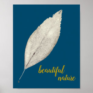 Rustic leaf Nature Love Art Paint Poster