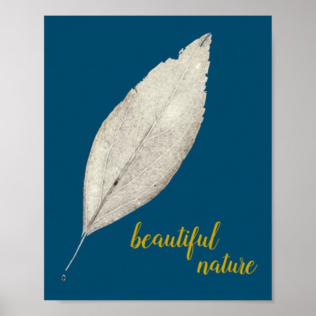 Rustic leaf Nature Love Art Paint Poster (Front)