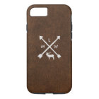 Rustic Leather Look Monogram iPhone 7+ Case