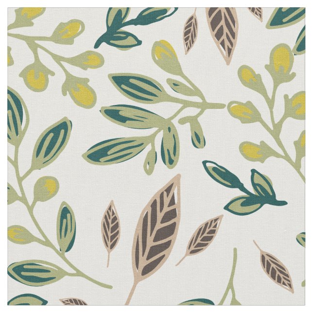 Rustic Leaves Fabric (Close Up)
