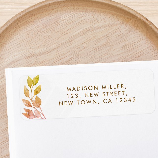 Rustic Leaves Return Address Label (Creator Uploaded)