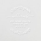 Rustic Leaves Script Family Name Return Address