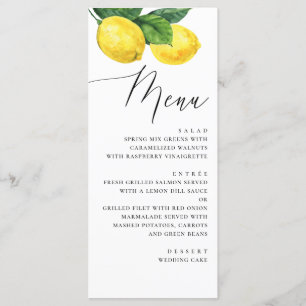 Rustic Lemon Grove Wedding   Summer Citrus Orchard Menu