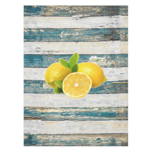 Rustic Lemons (Blue) Tablecloth