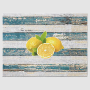 Rustic Lemons (Blue) Tissue Paper