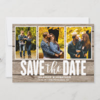 Rustic Light Wood Photo Collage