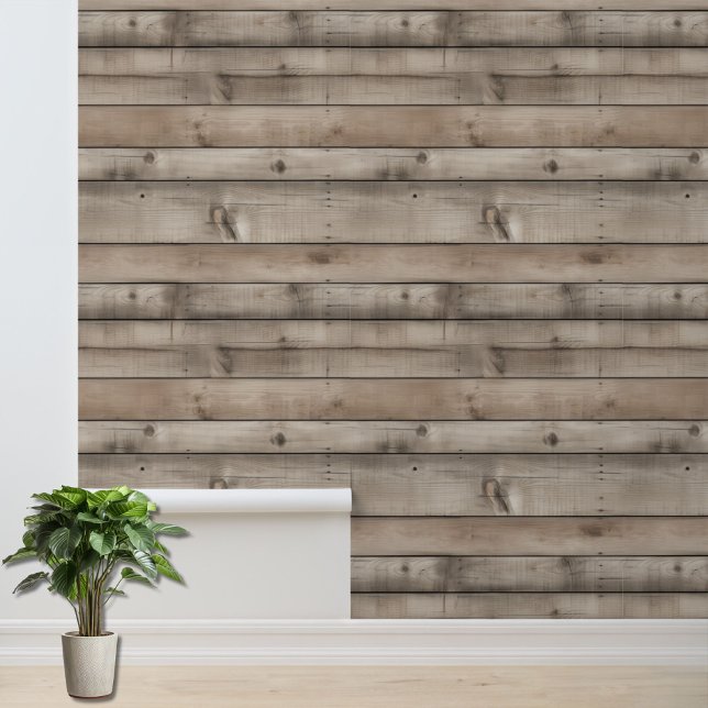 Rustic Light Wood Planks Pattern Wallpaper (Creator Uploaded)