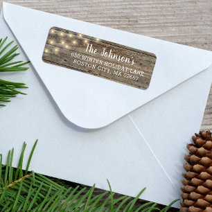 Rustic Lights Return Address Label