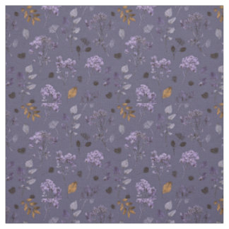 Rustic Lilac Botanical Bold Vintage Boho Floral Fabric