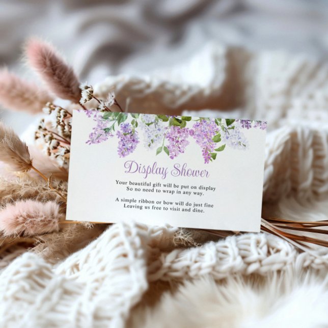Rustic Lilac Flowers Display Shower Enclosure Card (Creator Uploaded)