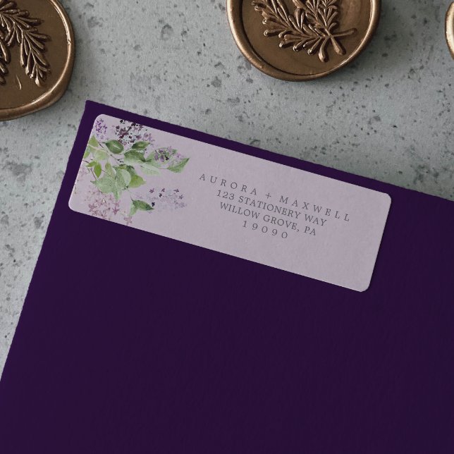 Rustic Lilac | Lavender Return Address Label (Creator Uploaded)
