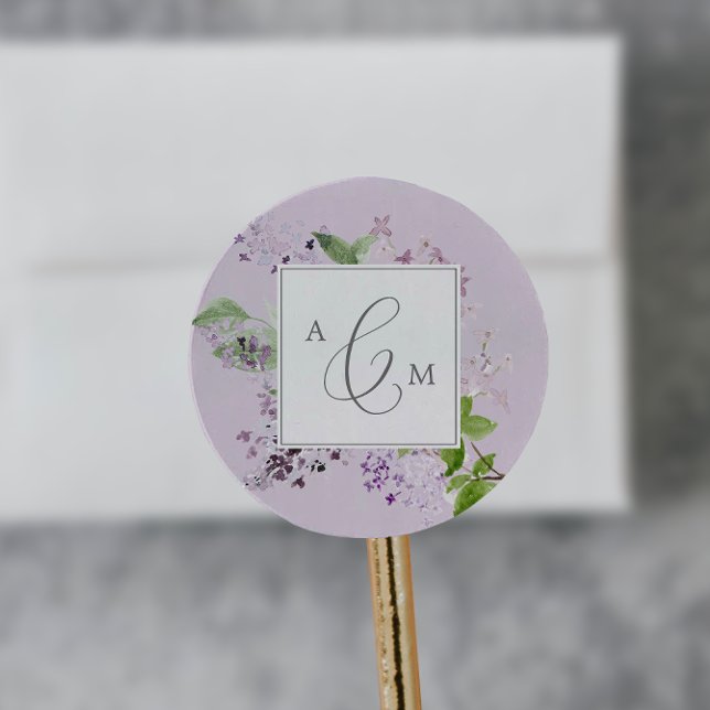 Rustic Lilac | Lavender Wedding Envelope Seals (Creator Uploaded)