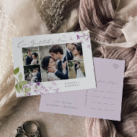 Rustic Lilac Multi Photo Wedding Gratitud y Amor