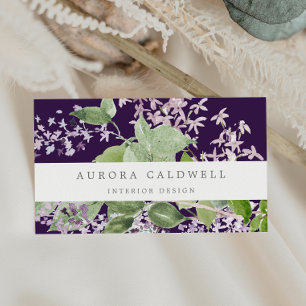 Rustic Lilac Purple Business Card
