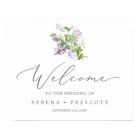 Rustic Lilac Wedding Welcome