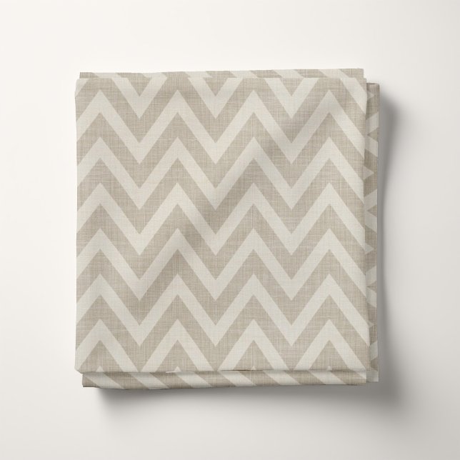 Rustic Linen Beige and Taupe Chevron Fabric (Creator Uploaded)