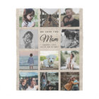 Rustic Linen Photo Collage Mother's Day Family