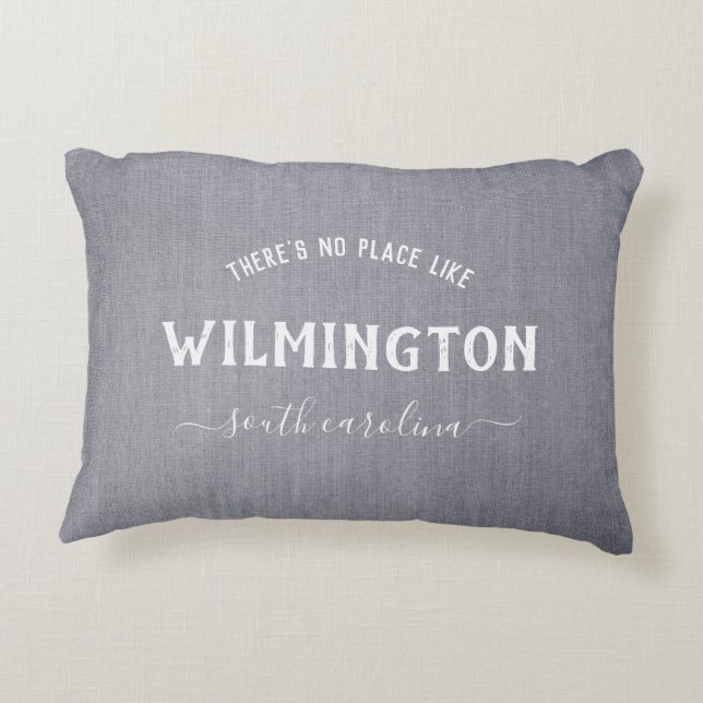 Rustic Linen There's no place like Home Decorative Cushion (Back)