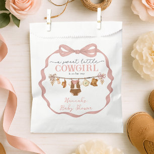 Rustic Little Cowgirl Baby Shower Favor Bag