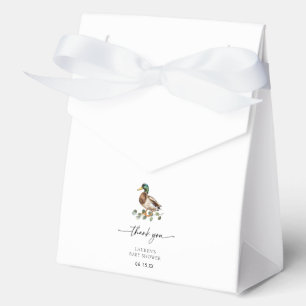 Rustic Little Duckling Mallard Duck Thank You Favour Box