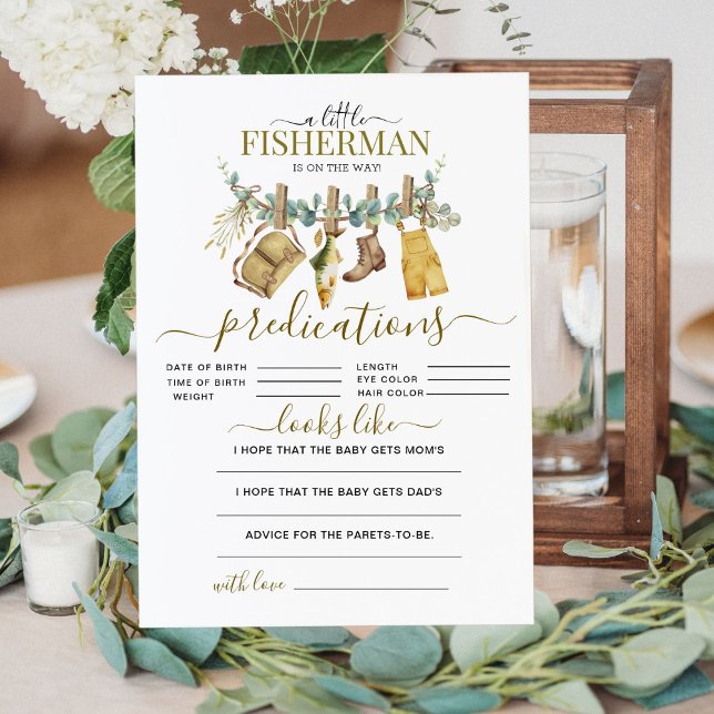 Rustic Little Fisherman Baby Shower Predictions (Creator Uploaded)