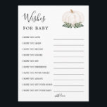 Rustic Little Pumpkin Baby Shower Wishes For Advice Card<br><div class="desc">Rustic Little Pumpkin Baby Shower Wishes For Baby Advice Card</div>