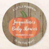 Rustic Little Pumpkin On The Way Fall Baby Shower