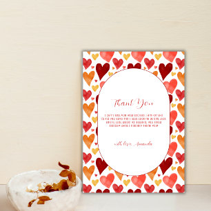 Rustic Little Sweetheart Valentine Baby Shower  Thank You Card