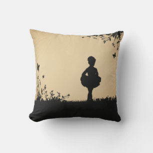 Rustic Littlest Ballerina Cushion