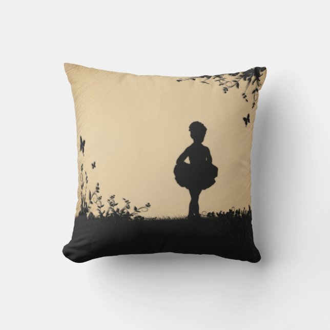Rustic Littlest Ballerina Cushion (Front)