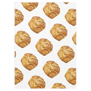 Rustic Loaf Watercolor Painting Tablecloth