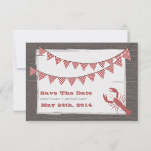 Rustic Lobster Wedding Save The Date