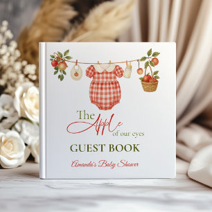 Rustic Locally Grown Clothesline Apple Baby Shower Guest Book