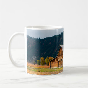 Rustic log barn in Grand Teton National Park, Wyom Coffee Mug