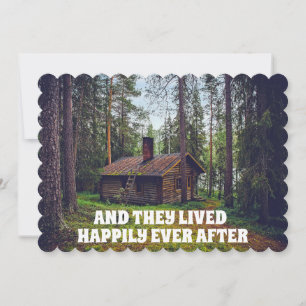  RUSTIC LOG CABIN CUSTOM WEDDING INVITATIONS