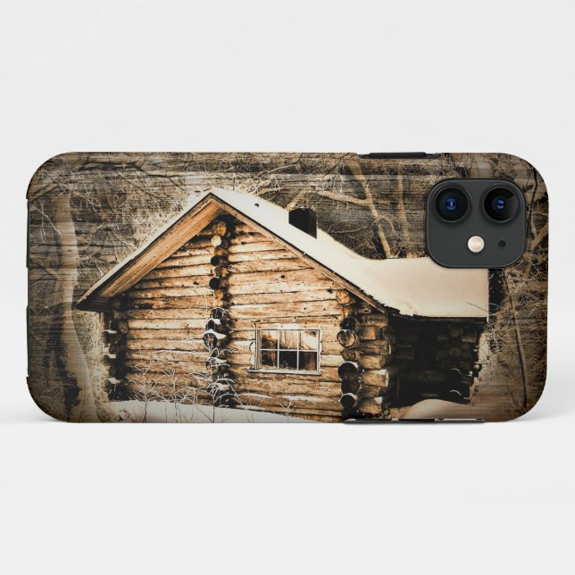 Rustic Log Cabin In The Wilderness Case-Mate iPhone Case (Back (Horizontal))