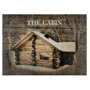 Rustic Log Cabin In The Wilderness Cutting Board