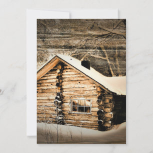 Rustic Log Cabin In The Wilderness Thank You Card