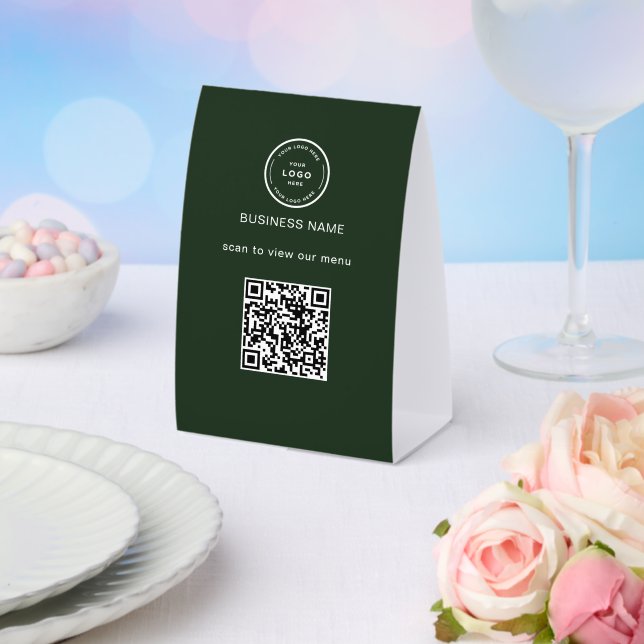 Rustic Logo Restaurant Menu QR Code Business Pedes (Insitu(Wedding))