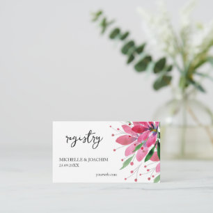 Rustic Lotus Flowers Watercolor Art Enclosure Card