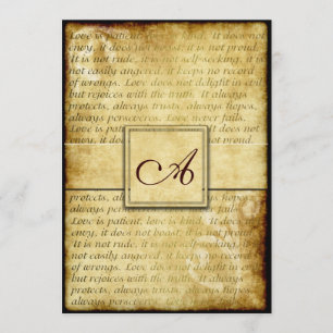 Rustic Love is Patient Vintage Wedding Invitations