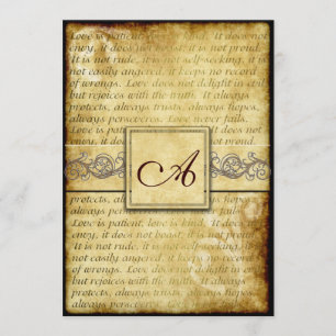 Rustic Love is Patient Vintage Wedding Invitations