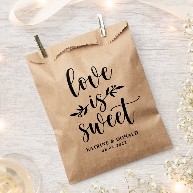 Rustic Love Is Sweet Bridal Shower | Wedding  Favour Bag (Clipped)