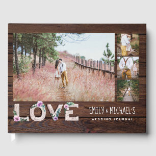 Rustic Love Lilac Wedding Bridal Shower Photos Guest Book