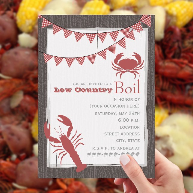 Rustic Low Country Boil Invitation (Creator Uploaded)