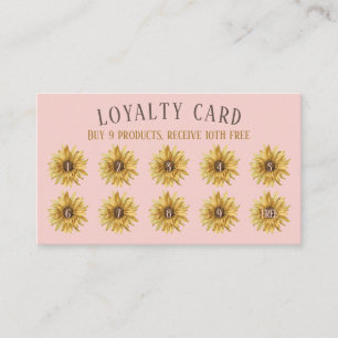 Rustic Loyalty Pink Rolling Pin Sunflowers Bakery Business Card